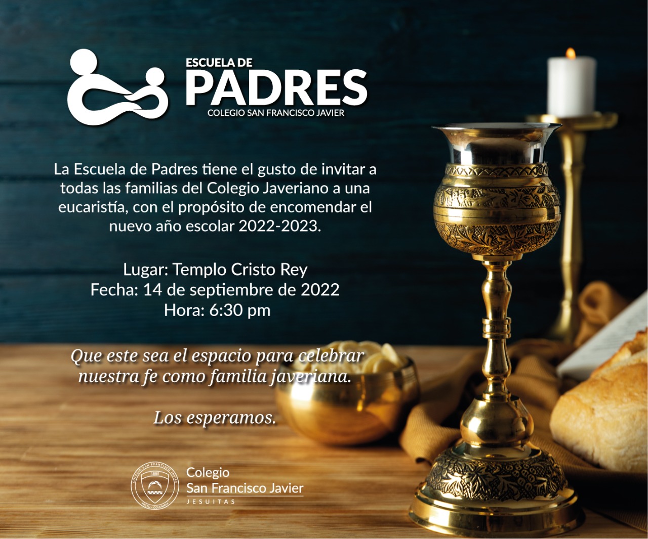 Eucaristía de consagración año escolar Colegio San Francisco Javier