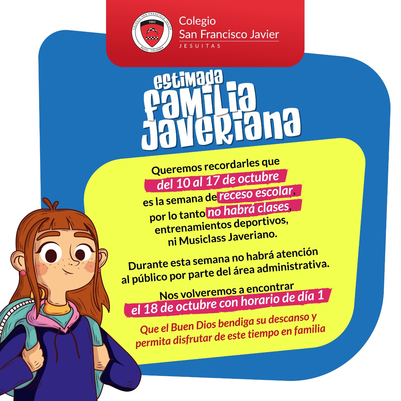 Semana de Receso Escolar Colegio San Francisco Javier